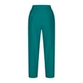 thumbnail image 7 of gbyLJF Women's Cotton Linen Harem Pants Fall Casual Loose Fit High Waisted Pants Baggy Lounge Trousers with Pockets Mint Green XXL, 7 of 7