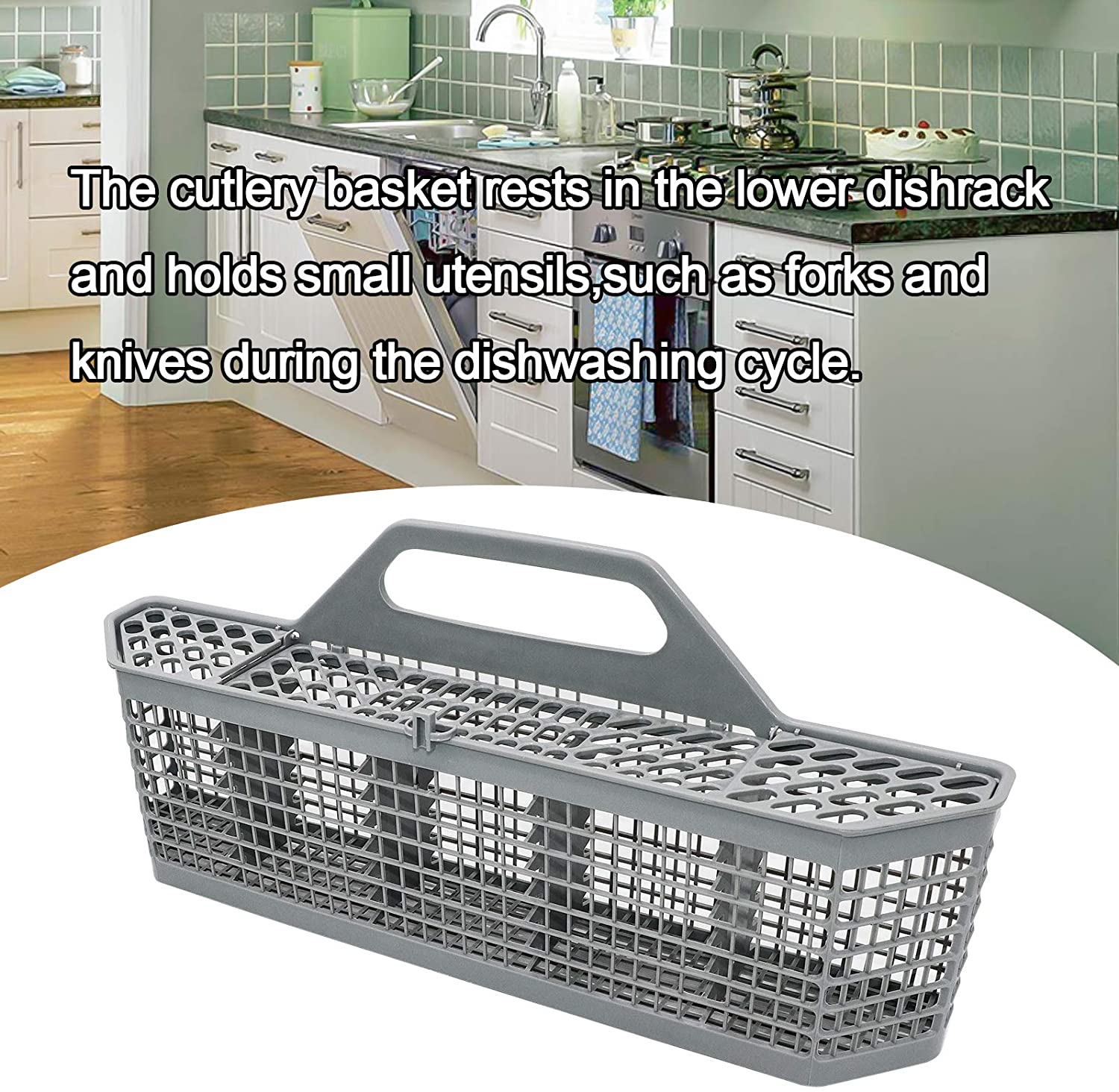 Beaquicy GE WD28X10128 Dishwasher Silverware Basket for GE AP3772889 1088673