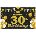 thumbnail image 2 of Glamorous Glittery 30th Birthday Banner with Crown Balloons and Streamers Backdrop Party Decoration for Birthday Parties Photography Props Photo Booth Decorations, 2 of 8
