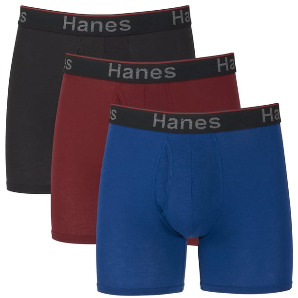 Calzoncillos tipo bóxer Hanes con bolsa de soporte total para hombre, antirozaduras