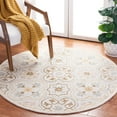thumbnail image 2 of SAFAVIEH Micro-Loop Karenza Medallion Area Rug, Ivory/Grey, 5' x 5' Round, 2 of 8