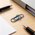 thumbnail image 4 of ZZkhGO Multi-Purpose Metal Pen Clip, Notebook Pen Stand Office Stationery Accessory, Portable Paperclip Multi Functional Pen Buckle for Desk Organizer, Blue, 4 of 6