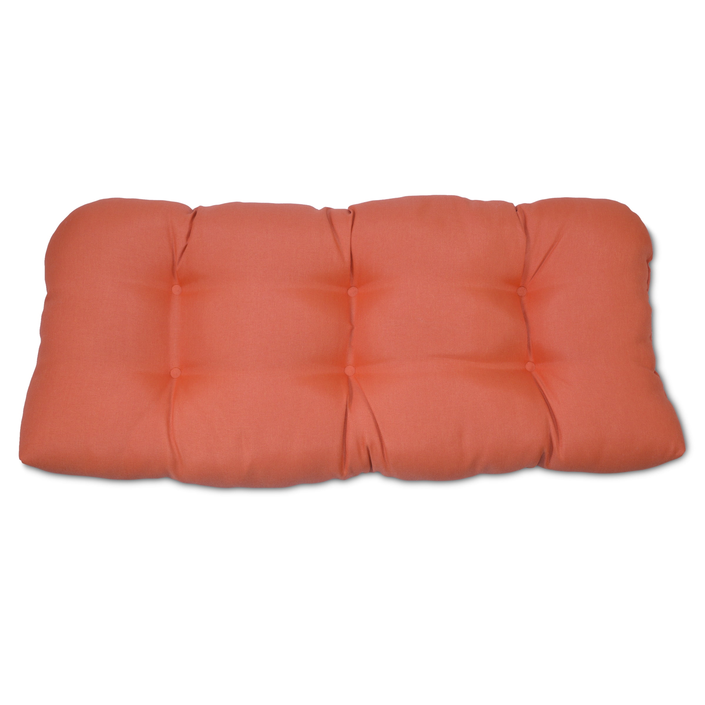 Decor Therapy Outdoor Patio Orange Tufted Settee Cushion 42 In. x 18 In