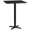thumbnail image 2 of 30" Square Black Laminate Table Top With Bar Height X Base - Bar Height Restaurant Table, 2 of 4