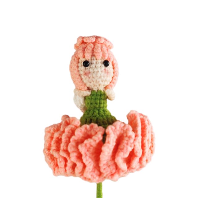 Clearance! Crochet Kit Crochet Carnation Fairy Crochet Doll Kit for Beginners with Video Tutorials Crochet Kit Crochet Yarn and Hook Set for Beginners Knitting Kit for DIY Knitting DIY,A