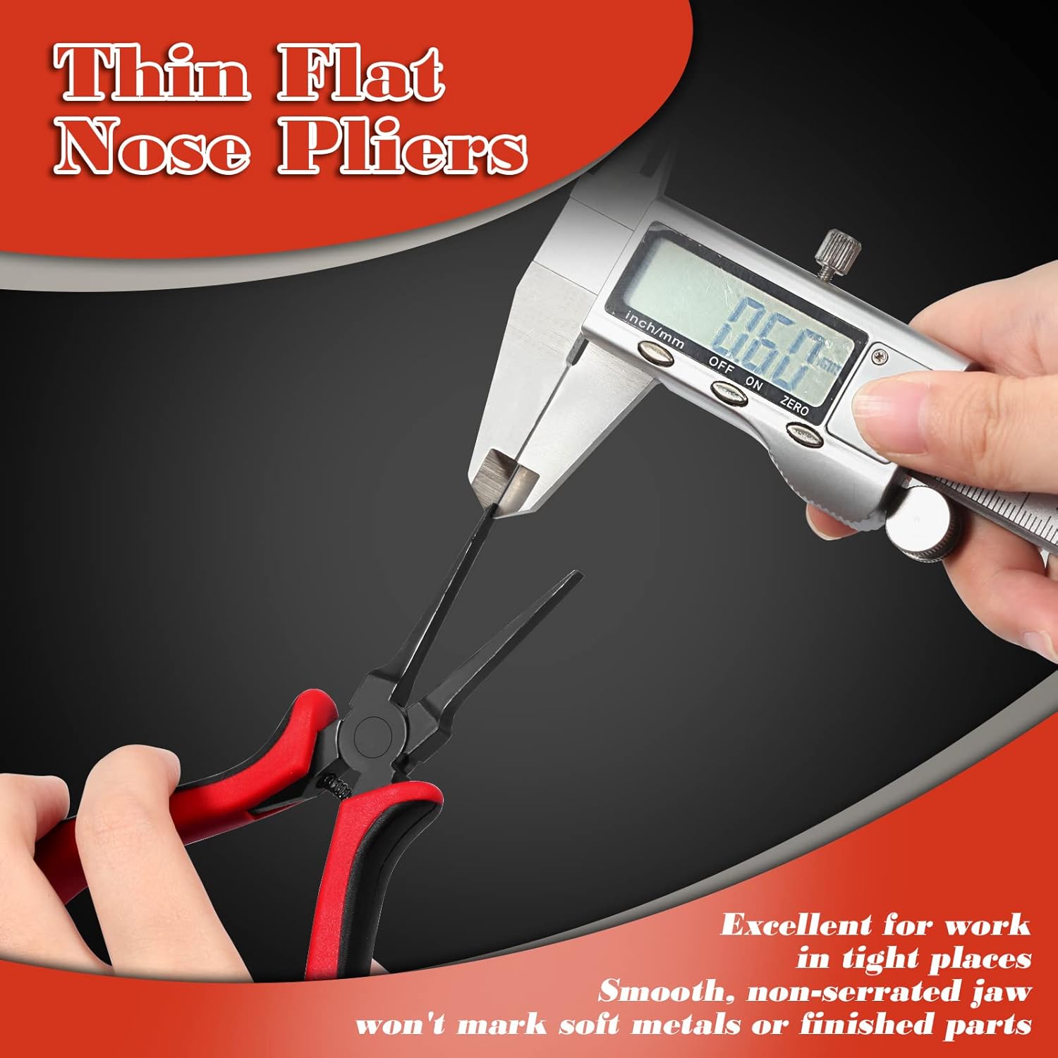 5.5 inch thin flat nose pliers professional thin flat nose pliers, smooth jaws, suitable for jewelry making hand-made board repair