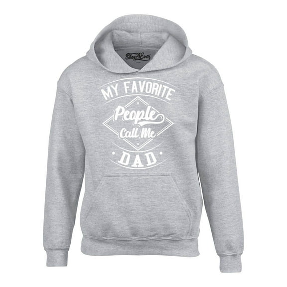 Shop4Ever Men's My Favorite People Call Me Dad Hooded Sweatshirt Hoodie Small Sports Grey
