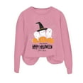 thumbnail image 3 of Ghost Pumpkin Halloween Sweatshirts for Women Long Sleeve Crewneck Happy Halloween Graphic Sweatshirt Pullover Tops, 3 of 5