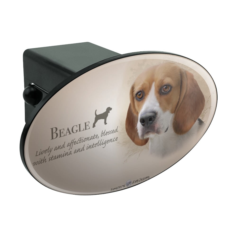 Beagle Dog Breed Oval Tow Trailer Hitch Cover Plug Insert
