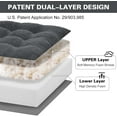 thumbnail image 3 of Recliner Cushion Patent Dual Layer Fillings Chair Cushion for Elderly 20x20x4 Inches Extra Large Pad for Armchairs Booster Seat Cushions Pain Pressure Relief Dark Grey, 3 of 12