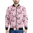 thumbnail image 4 of Chaqueta con estampado 3D de mariposas e insectos para hombre, ropa holgada, sudadera, chaqueta bomber informal con cremallera, tops de calle, 4 of 5