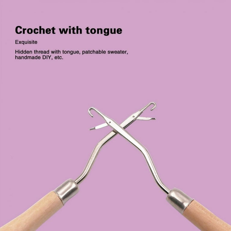 9 pcs crochet needles bent crochet needle braid tool Metal large eye needle
