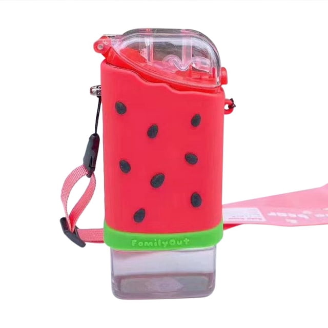 Bonita Botella De Agua Para Niños, Taza De Agua Con Forma De Helado, Tetera De Plástico Con Forma De Paleta Para Niños Con Correa Ajustable Y Pajita Moyic OD014861-02