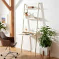 thumbnail image 2 of SAFAVIEH Pamella Rustic Retro 2 Shelf Leaning Desk, White, 2 of 12