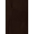 thumbnail image 4 of Women's Casual Long Sleeve Open Front Solid Cardigan with Side Pockets Brown XL, 4 of 5