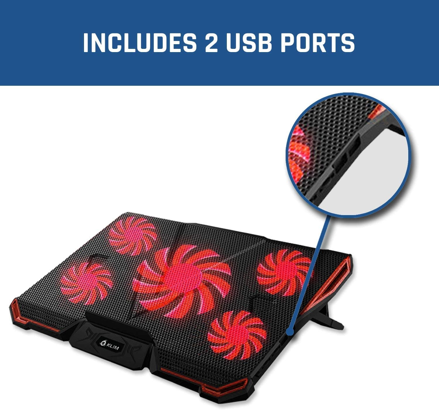 Buy KLIM Cyclone Laptop Cooling Pad 5 Fans Cooler No More