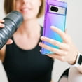 thumbnail image 6 of for Google Pixel 7 Case with [Ring Kickstand Holder] Clear Gradient Soft TPU [Reinforced Corners] Shockproof Protective Phone Case Cover for Google Pixel 7-Purple Blue, 6 of 6