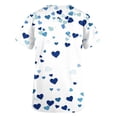 thumbnail image 5 of Fewfanhot Women's Clothing Valentine Scrub Tops Women V-Neck Short Sleeve Holiday Themed Heart Scrubs, 5 of 5