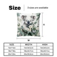 thumbnail image 5 of Koala Sumptuous Velvet Throw Pillow Covers Set of 2, Decorative Bed Pillow Cases with Unique Patterns for Home Decor, Sizes 16x16, 18x18, 20x20 Inches, 5 of 6