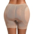 thumbnail image 4 of Defitshape Women's Padded Hip Enhancer Butt Lifting Body Shaper Shorts Slimming Hip Dip Shapewear Shorts Mid Waist Lace Butt Lifter Pads Underwear Nude 4, 4 of 5