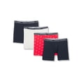 thumbnail image 1 of Calzoncillos tipo bóxer Tommy Hilfiger de algodón elástico para hombre, paquete de 4, 1 of 3