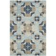 thumbnail image 5 of SAFAVIEH Blossom Naomh Geometric Wool Area Rug, Blue/Multi, 4' x 6', 5 of 6
