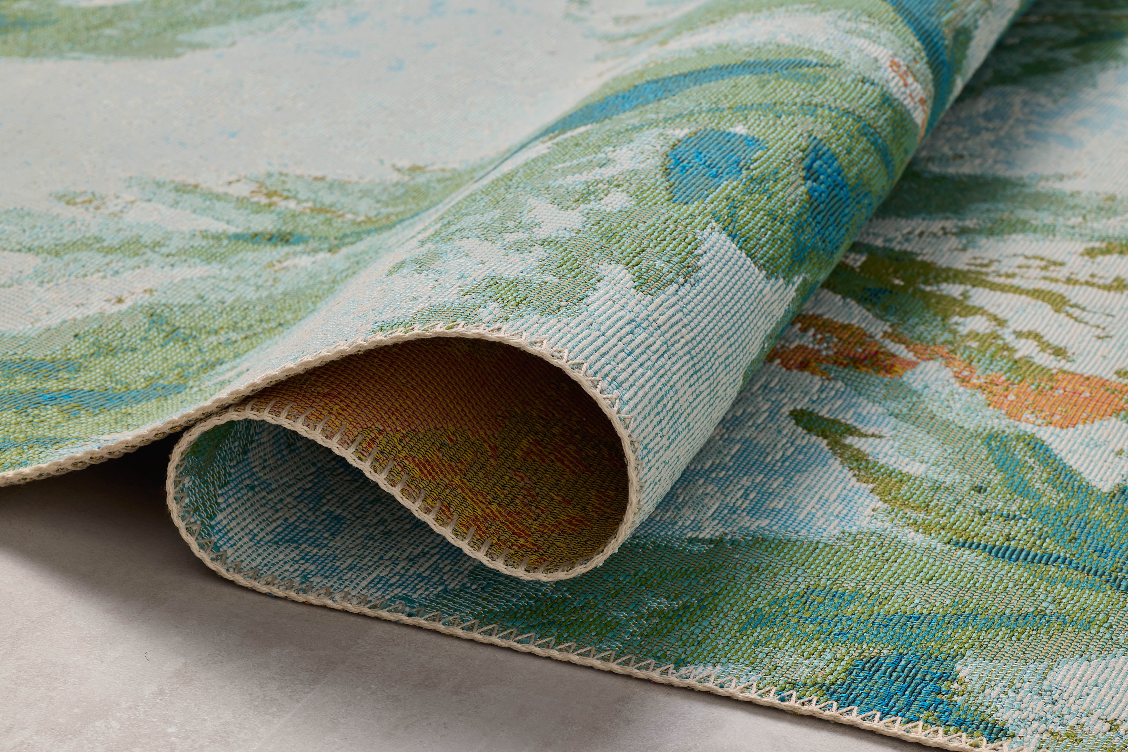 Loloi Botanical Clay / Green 5'-3" x 7'-8" Area Rug