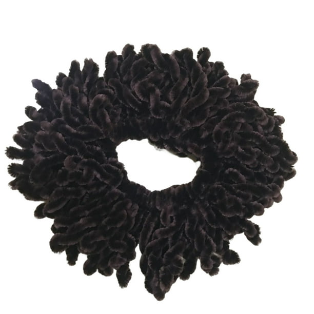Minnieouse Cuerda elástica para el pelo, anillo para el pelo, diadema reutilizable multicolor, aro de felpa duradero lavable, tocado portátil Accesorio para el cabello Café oscuro Minnieouse AP012778-02