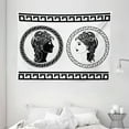 thumbnail image 1 of Toga Party Tapestry, Roman Aristocrat Woman Profiles Circular Classical Frames Hairstyle Beauty, Wall Hanging for Bedroom Living Room Dorm Decor, 80W X 60L Inches, Black White, by Ambesonne, 1 of 2