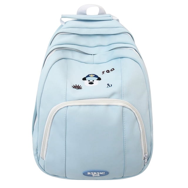 Mochila estética para cachorros, mochila informal de viaje, mochila escolar para niñas (azul)