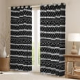 thumbnail image 2 of Feelyou Black Line Abstract Curtains Pack of 2 (52x84 Each), Square Window Curtains, 2 of 6