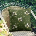 thumbnail image 5 of Outdoor Throw Pillow Covers 20x20 Inch Waterproof Spring Summer Green Classical Floral Outdoor Pillow Covers for Patio Funiture Garden Couch, 5 of 7