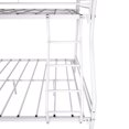 thumbnail image 6 of Twin Over Full Size Bunk Bed , Heavy Duty Metal Bunk Bed with Enhanced Upper-Level Guardrail and Slatted Support, Noise Free, White, 6 of 7