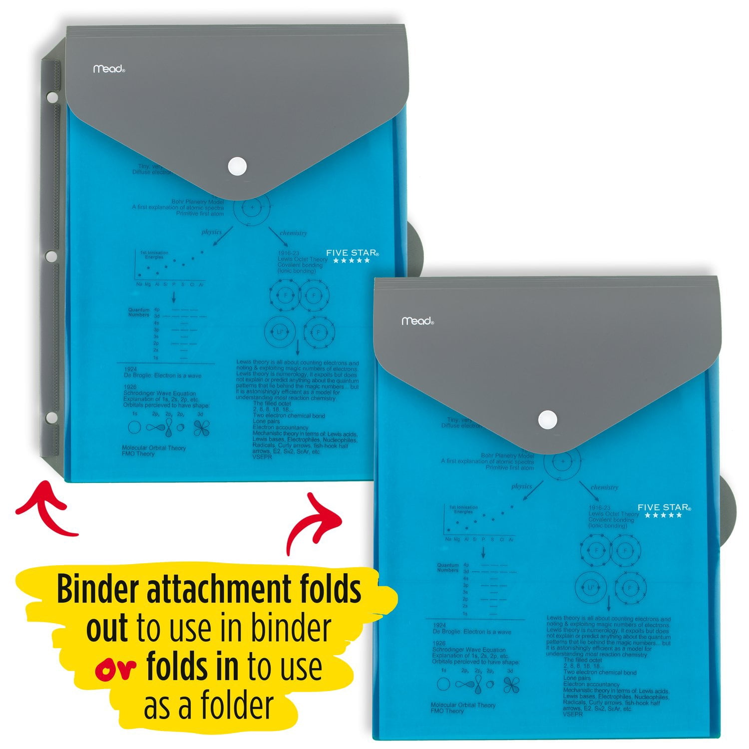 Five Star® 3 Tab Divider Envelope, Blue