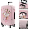 thumbnail image 6 of Travel Luggage Cover Suitcase Protector Fits 18-32 Inch Luggage Wheel Covers Patterned Travel Related Items Flower Luggage Protector Elastic Luggage Anti-scratch Suitcase Cover L, 6 of 6