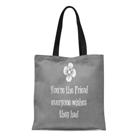 ASHLEIGH Canvas Tote Bag Friendship Friend Love Expressions Sentiments Best Message Reusable Handbag Shoulder Grocery Shopping