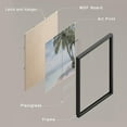 thumbnail image 4 of PixonSign Framed Canvas Print Wall Art Set - Palm Tree Beach View Posters - Gallery Set of 5 Sailboat Ocean Wave Travel Photography Modern Art Nature Wilderness Wall Décor for Home - Black, 4 of 5