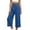 Blue, variant on Bloomae Capri Pants for Women Wide Leg High Waisted Pleated Dress Pants Business Casual Capris Work Office Cropped Slacks Trousers with Pockets