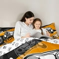 thumbnail image 6 of Feelyou 3D Gamepad Lover Queen Comforter Set for Teens, Video Gaming Gamer Bedding Sets, Orange Cartoon Game Theme Reversible Bedding Comforter Set, Breathable Home Decor, 3 Pieces, 6 of 9