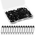 thumbnail image 1 of 0.75Inch/19mm Mini Safety Pins Miscellaneous, 150 Pcs Black Small Metal Safety Pins with Storage Box for Hooking Clothes Tag DIY Craft, 1 of 5