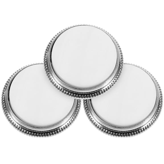 Baluue 3Pcs Trumpet Valve Caps White Metal Finger Buttons for Easy Replacement