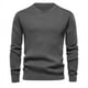 thumbnail image 3 of Suéter de cuello redondo de moda para hombre, pequeño, a cuadros, de otoño, suelto, de punto, de algodón, de manga larga, para hombre, 3 of 6