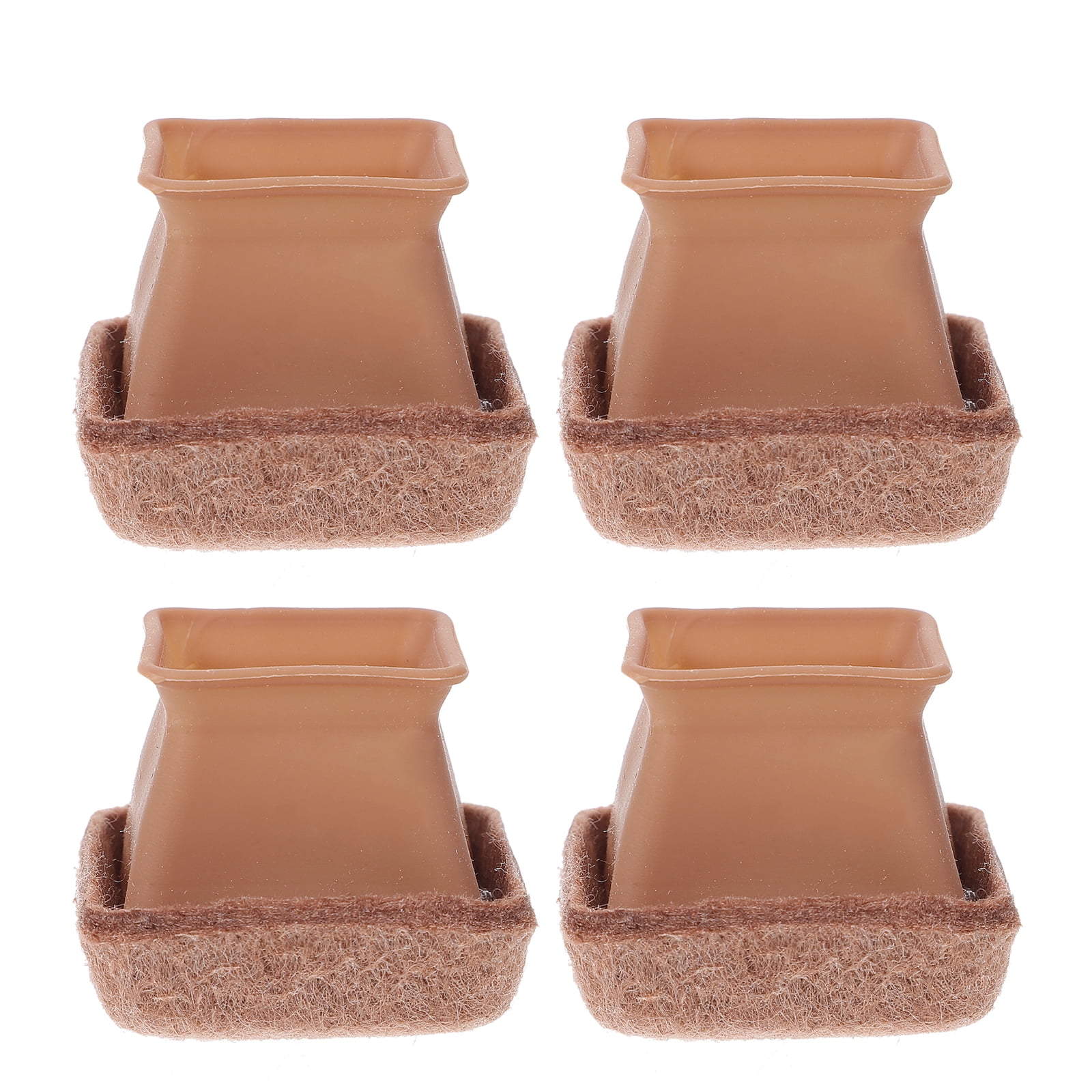 4Pcs Table Feet Covers Nonskid Chair Feet Caps Square Shape Chair Foot Pads