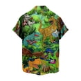 thumbnail image 3 of Camisas De CompresióN Para Hombre Camiseta de manga corta con botón de impresión 3D digital de playa de ocio de moda de día de la independencia de verano para hombre (AE, M), 3 of 5