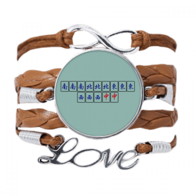 Grand Four Happiness Mahjong Tiles Bracelet Love Chain Rope Ornament Wristband