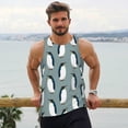 thumbnail image 6 of KLL Penguin Print Men's Muscle Gym Workout Stringer Tank Tops Bodybuilding Fitness T-Shirts Tank Tops Men-X-Large, 6 of 7