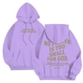 thumbnail image 2 of Christian Hoodies for Men 2025 No Prayer Is Too Small for God Graphic Hoodie with Pockets Hooded Sweatshirt Pullover, 2 of 6