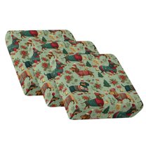 TSOVTHRID Christmas Dachshund Dog Green Print Stretch Couch Cushion Cover Cushion Slipcover for Chair Loveseat Sofa Cushions Furniture Protector Sofa Seat Cover for Home Christmas Decor, 24x24 Inch