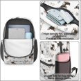 thumbnail image 4 of Chihuahua and Dog Paw Print White 17" Waterproof Oxford School Backpacks for Teens, S-Shape Padded Straps, for School, Travel, Hiking, Camping, 4 of 5