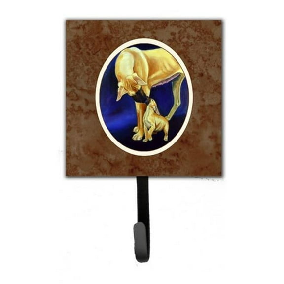 Great Dane & Puppy Leash or Key Holder, 6 x 1.25 x 4.25 in.